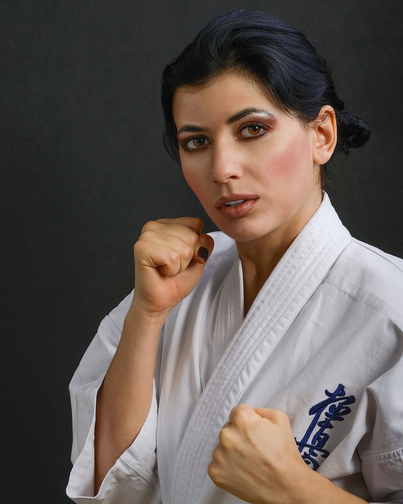 Martial artist practicing Jiu-Jitsu